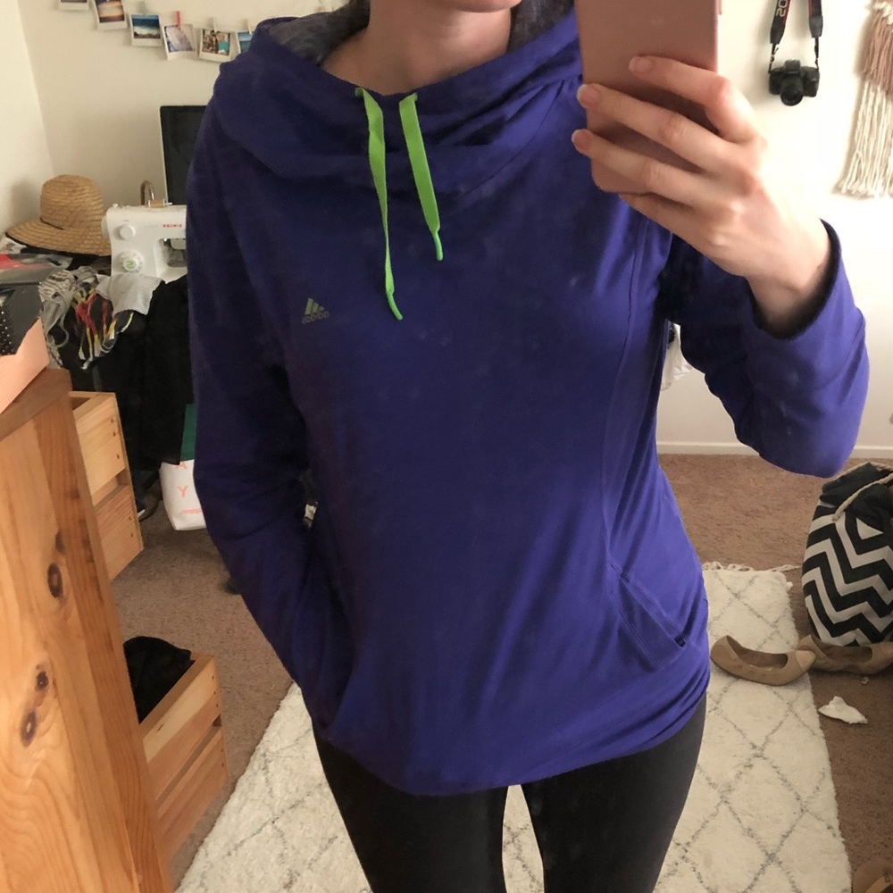 Purple Adidas Climalite Hoodie